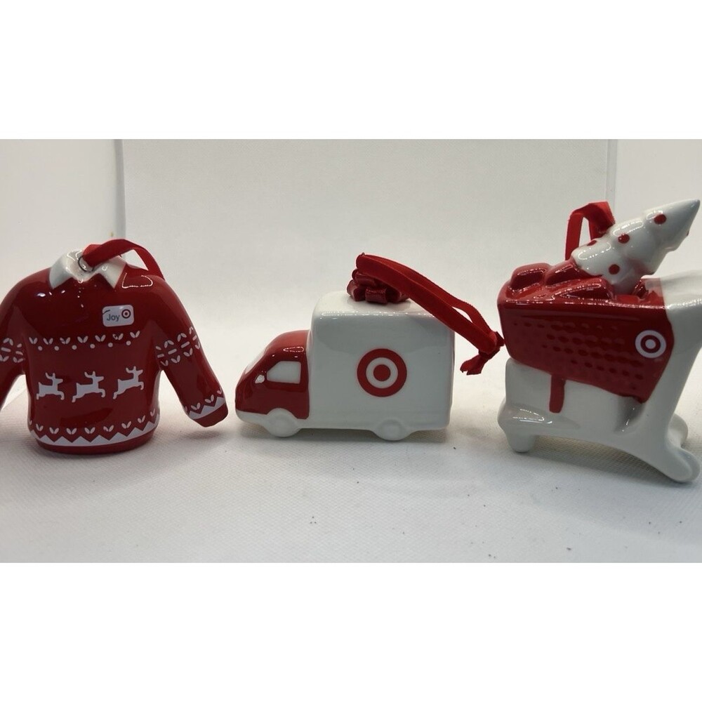 2024 Target Wondershop Christmas Bullseye Theme Ceramic Ornament christmas 3